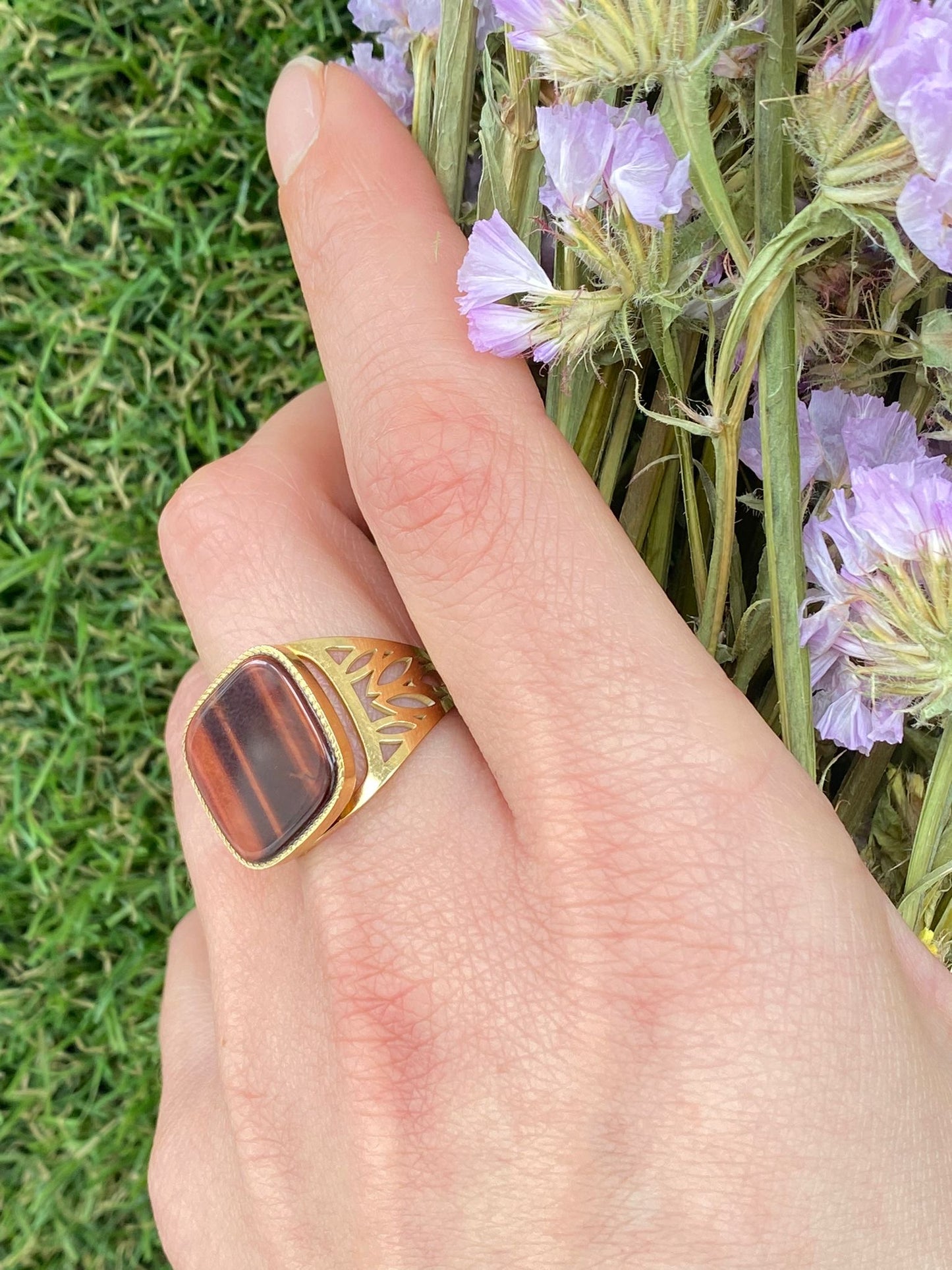 Ring 0055A sober square - GOLD