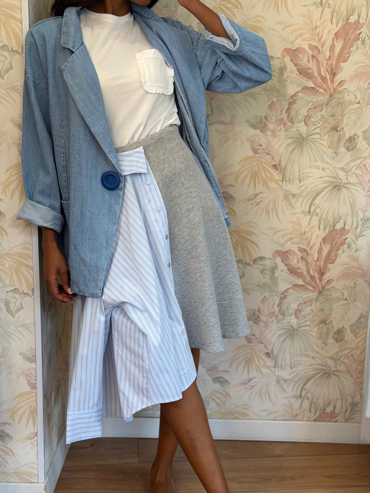 Gonna camicia - GRIGIO