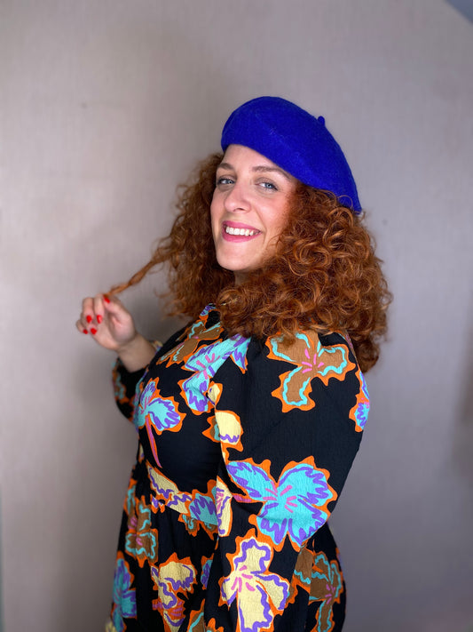 Abito 44C/41105 Fiori Astratti - NERO