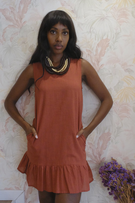 Dress balza -RUGGINE