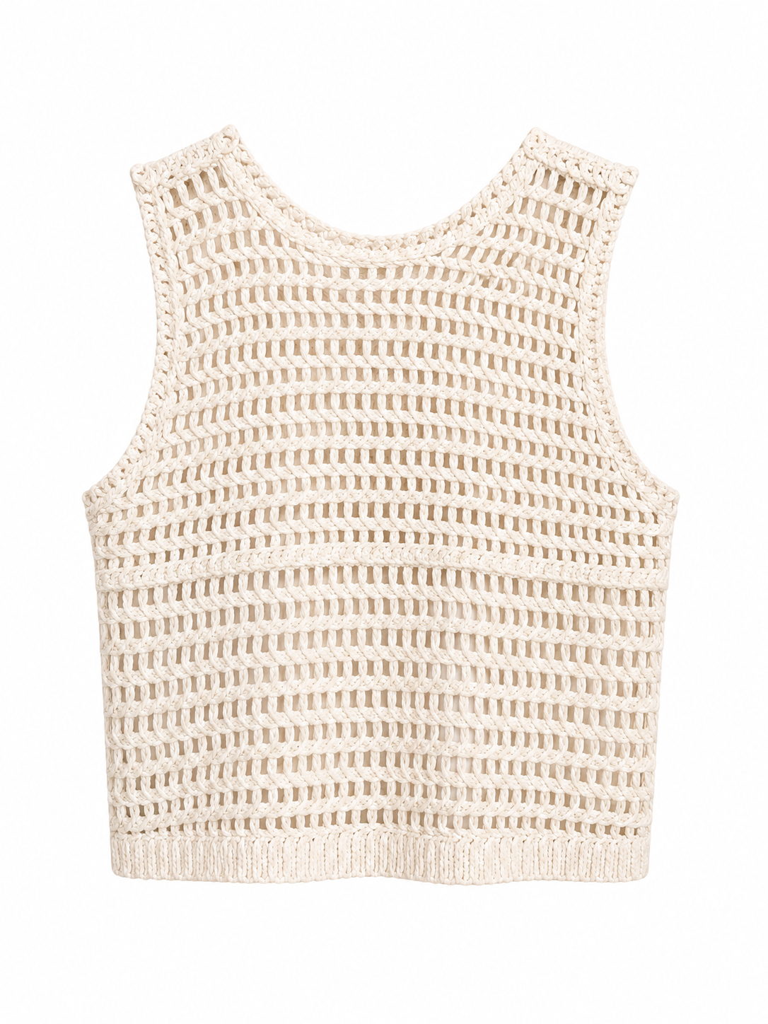 Gilet traforato - PANNA