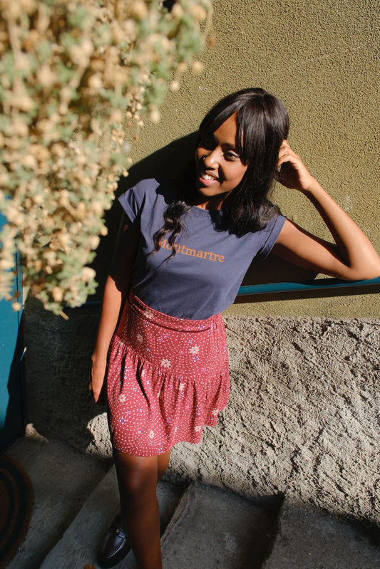 T-shirt stampa Montmartre - BLUE