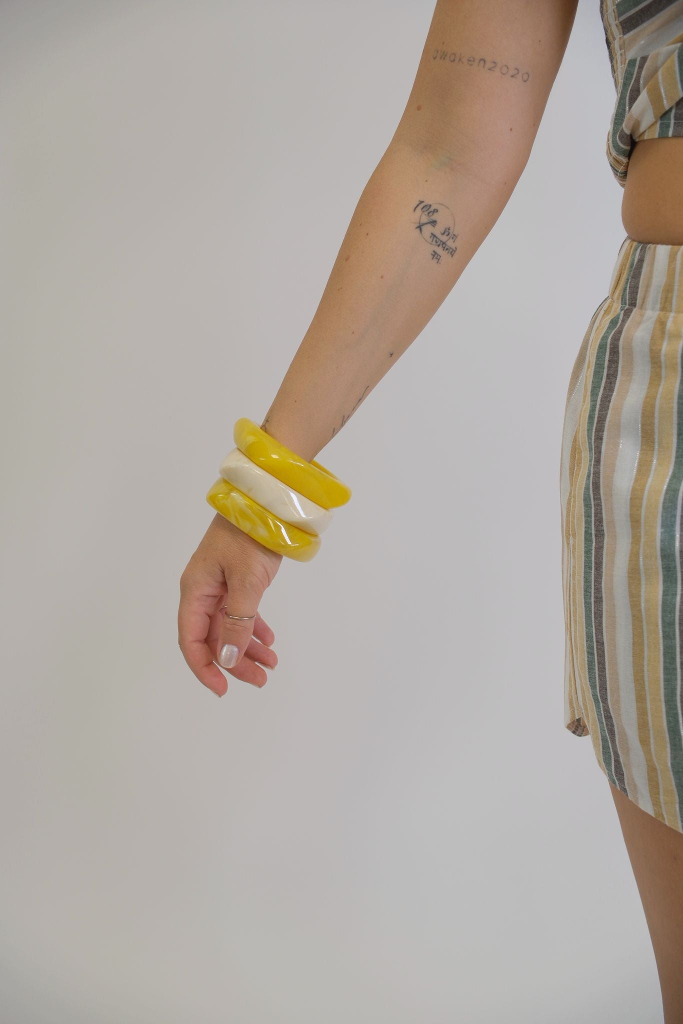Bracciale Quadrato Smussato - GIALLO