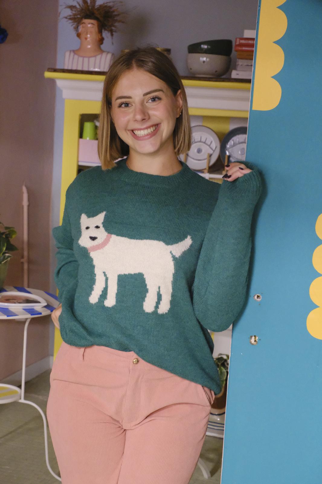 Maglia fantasia cane - VERDE