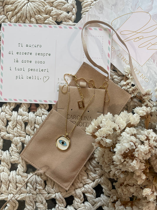 Necklace 0014 eye - WHITE