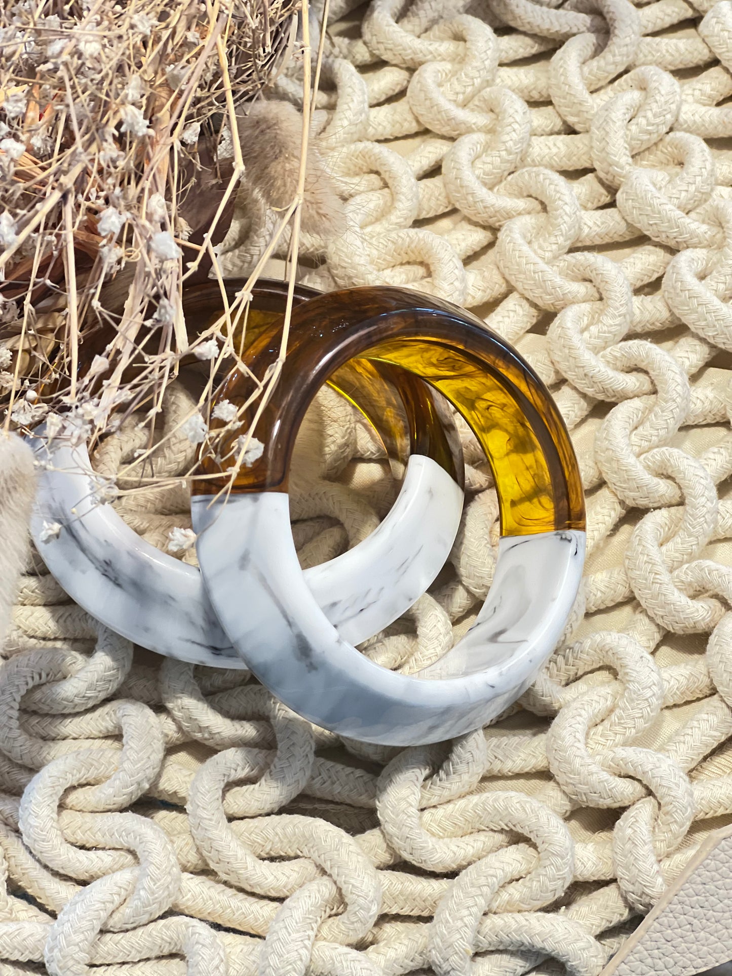 Bracciale Tondo Bicolor - BIANCO