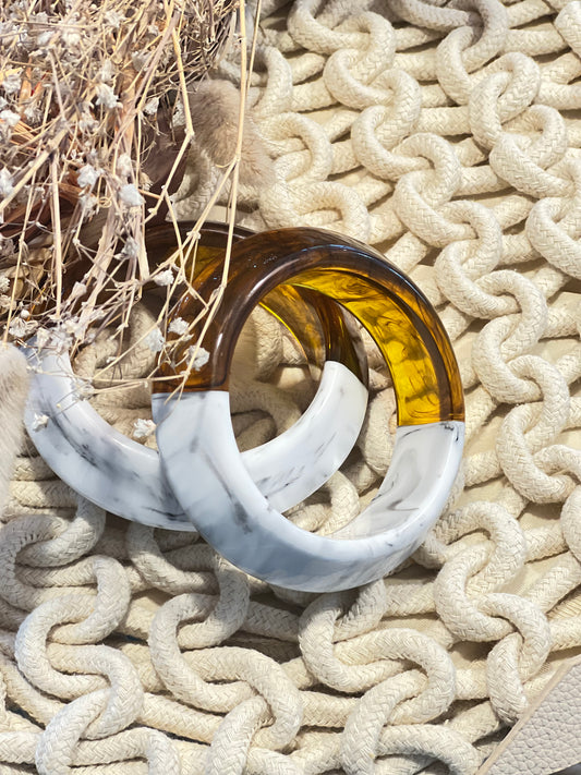 Bracciale Tondo Bicolor - BIANCO