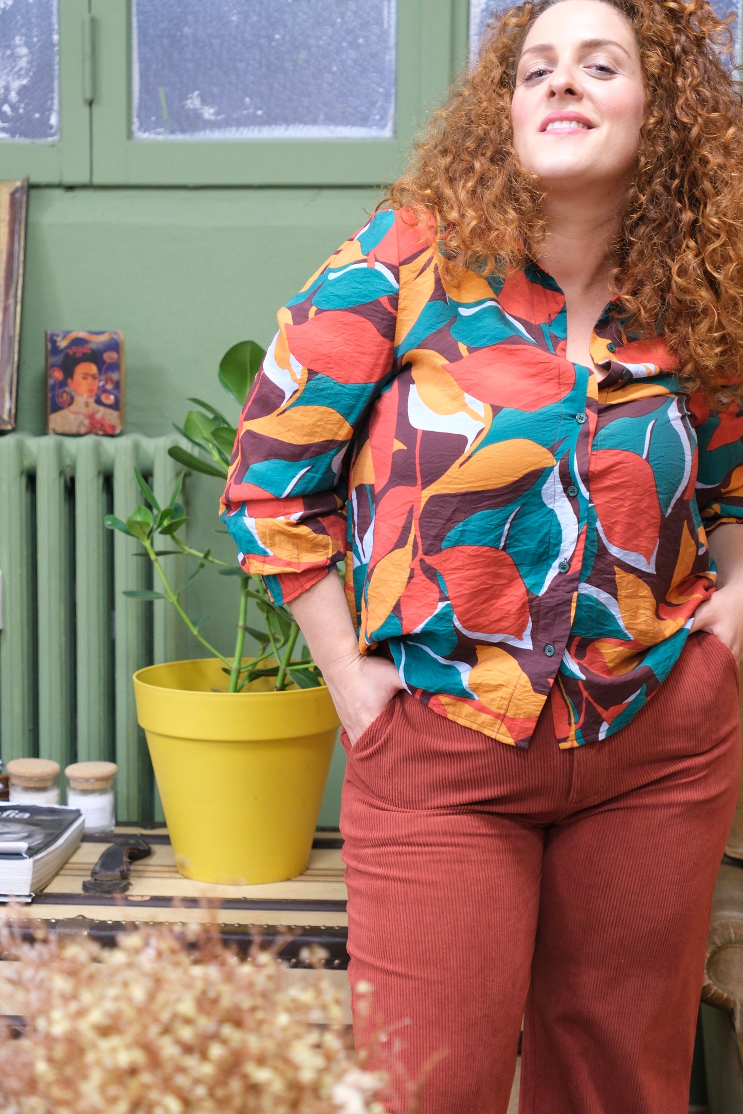 Camicia fantasia foliage - MULTICOLOR