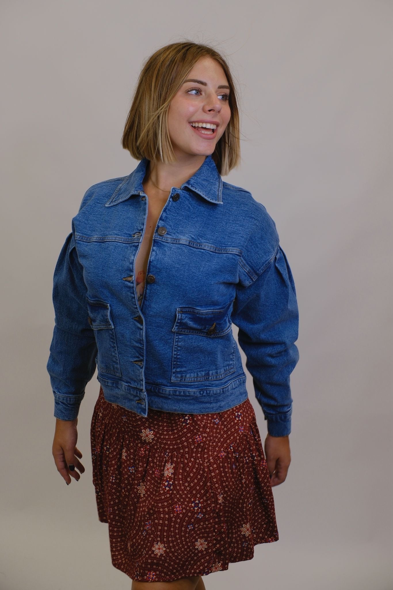 Jacket in jeans - DENIM CHIARO