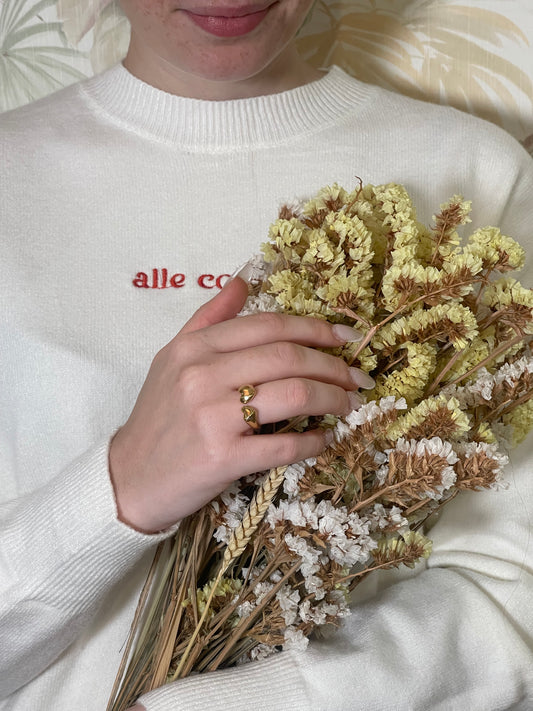 IK02 Double Heart Ring - GOLD