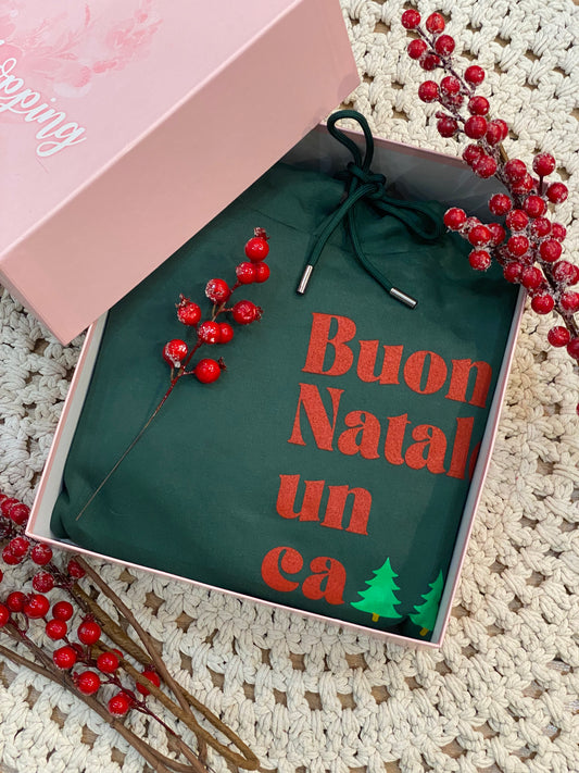 Felpa BNUC unisex con cappuccio - VERDE MILITARE