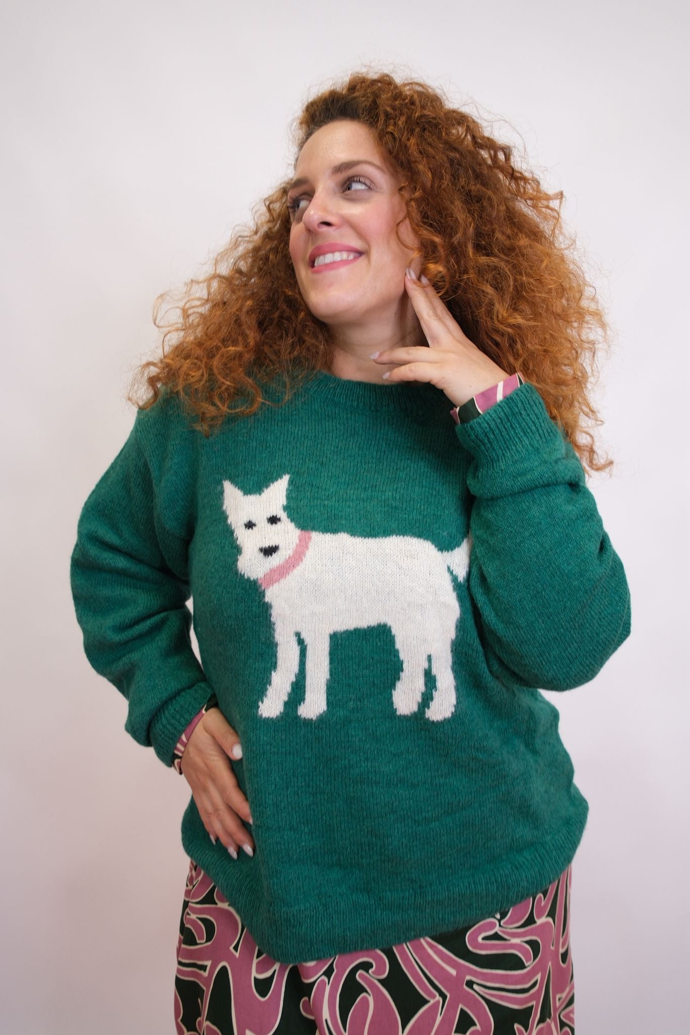 Maglia fantasia cane - VERDE