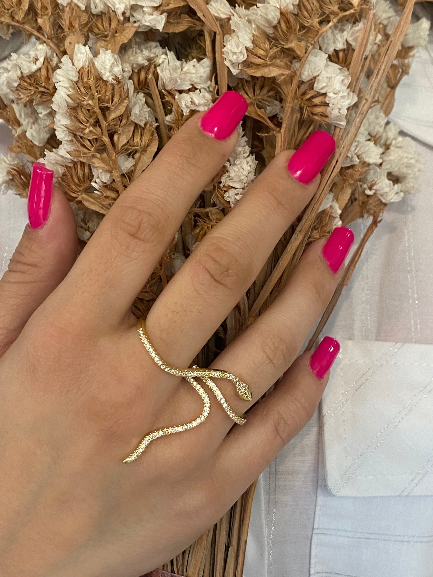 Anello Doppio Serpente - ORO