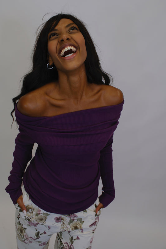 Maglia collo alto - CICLAMINO