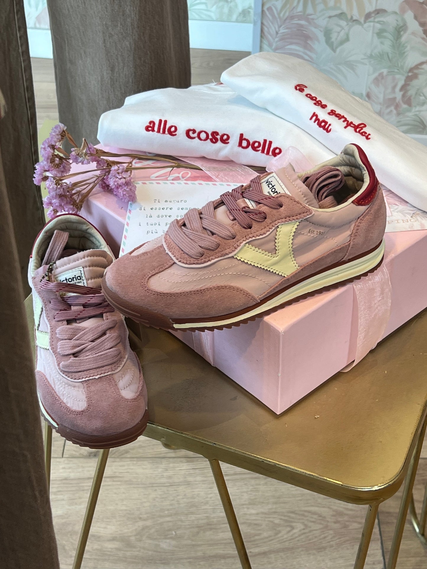Sneakers camoscio - ROSA