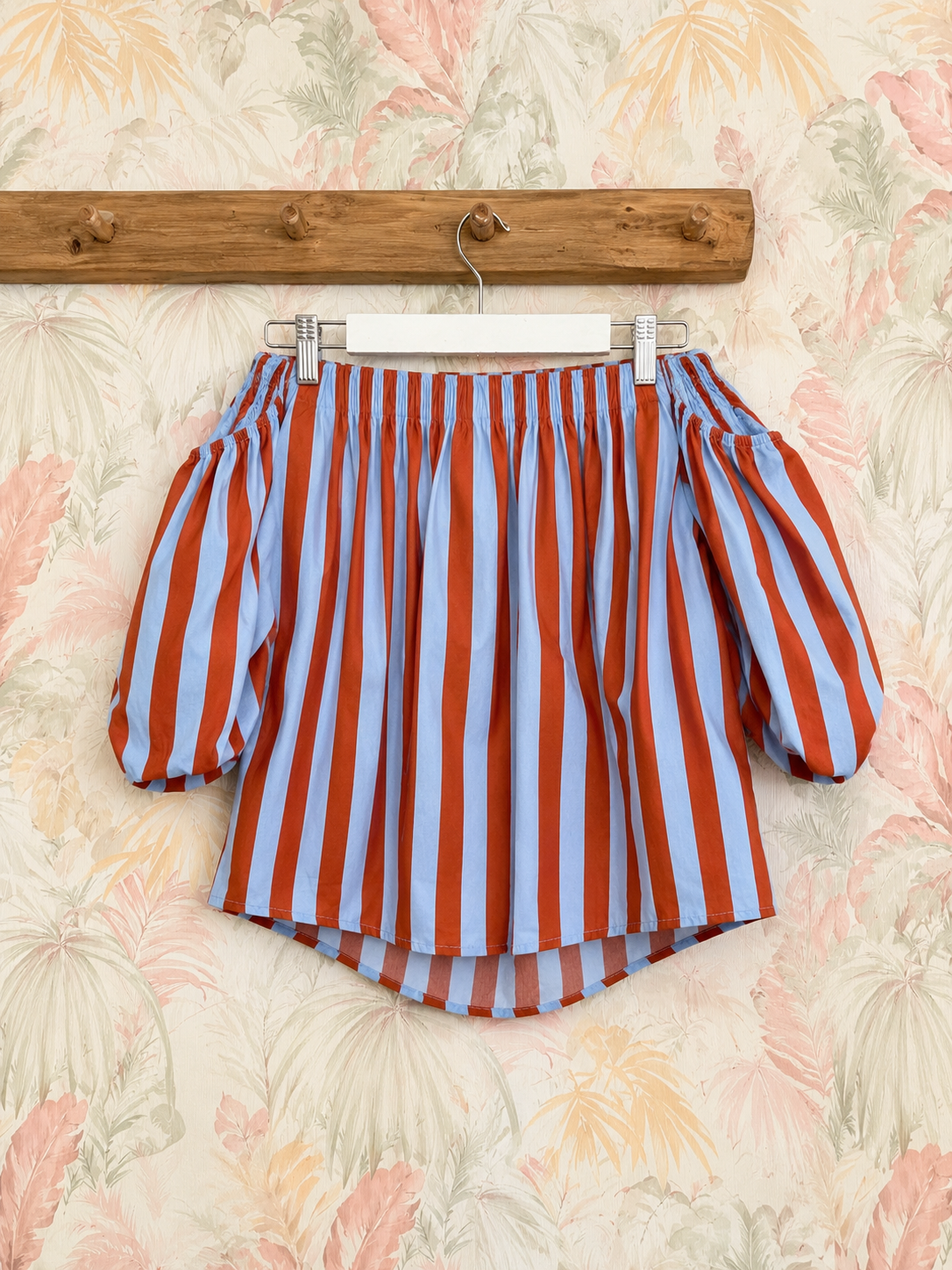 Top ZP1326 a righe - TERRACOTTA