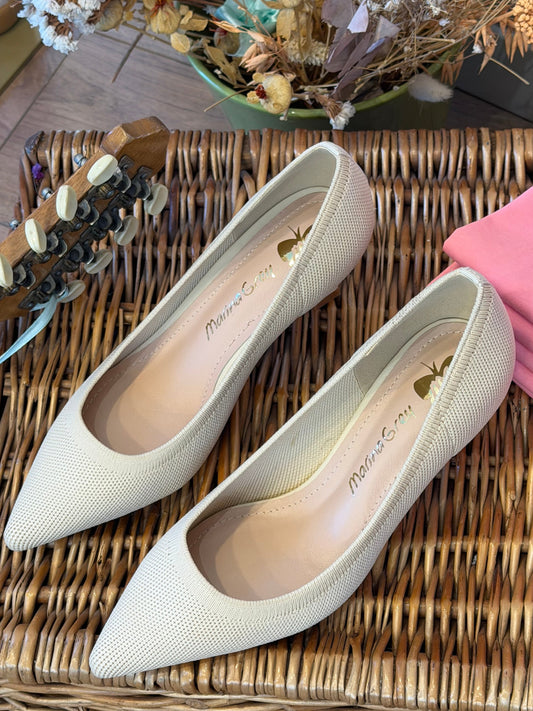 Decolletè Tessuto - BEIGE