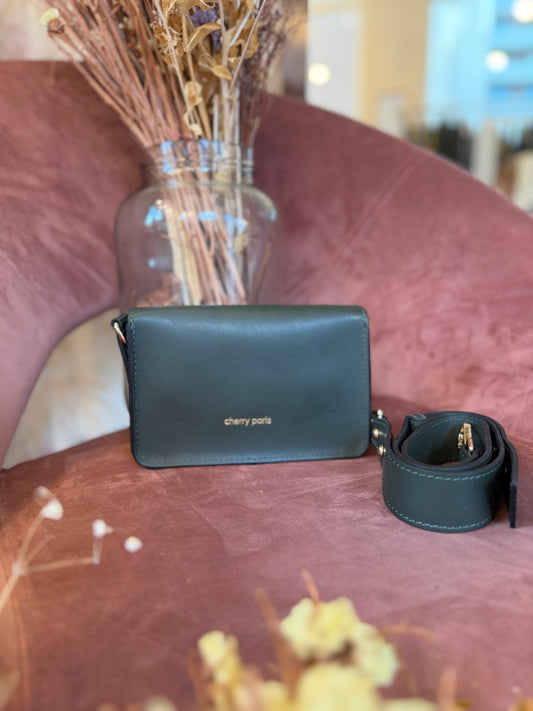 Borsa PHILOMENE a tracolla in pelle - VERDE