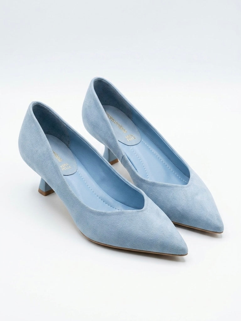 Décolleté tacco 5cm - AZZURRO