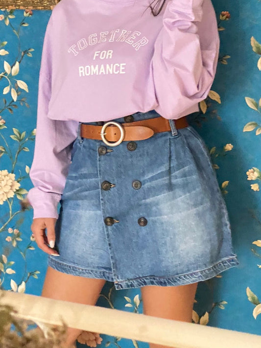 Skirt BUTTONS - DENIM