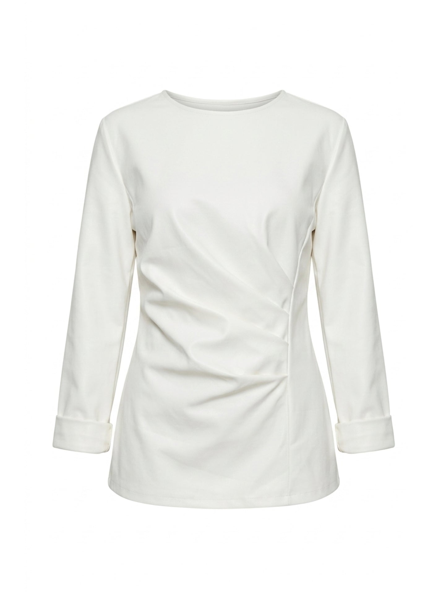 Maglia con arricciatura - BIANCO