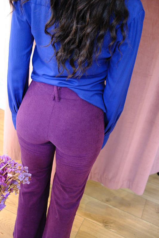 Pantaloni eleganti in velluto - VIOLA