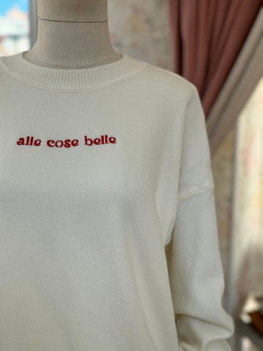 Maglione Alle Cose Belle - BIANCO