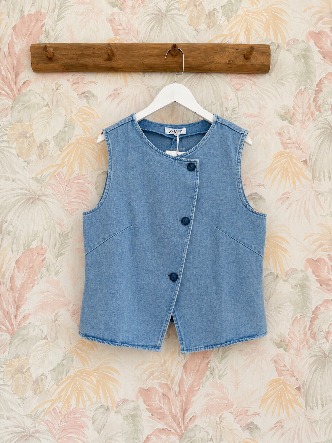 Gilet AP2816 in denim - AZZURRO