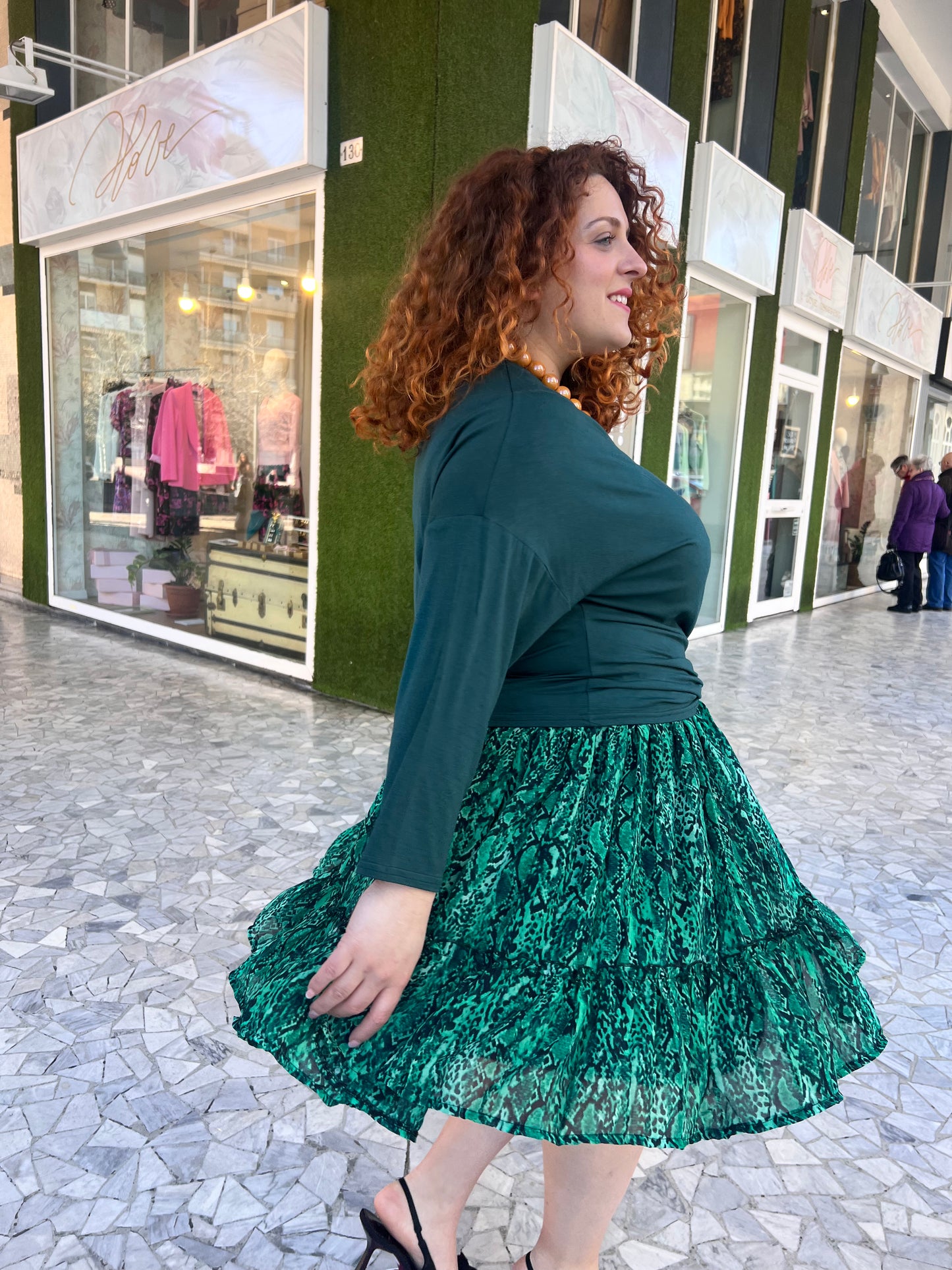 Skirt 12725 fantasy - GREEN