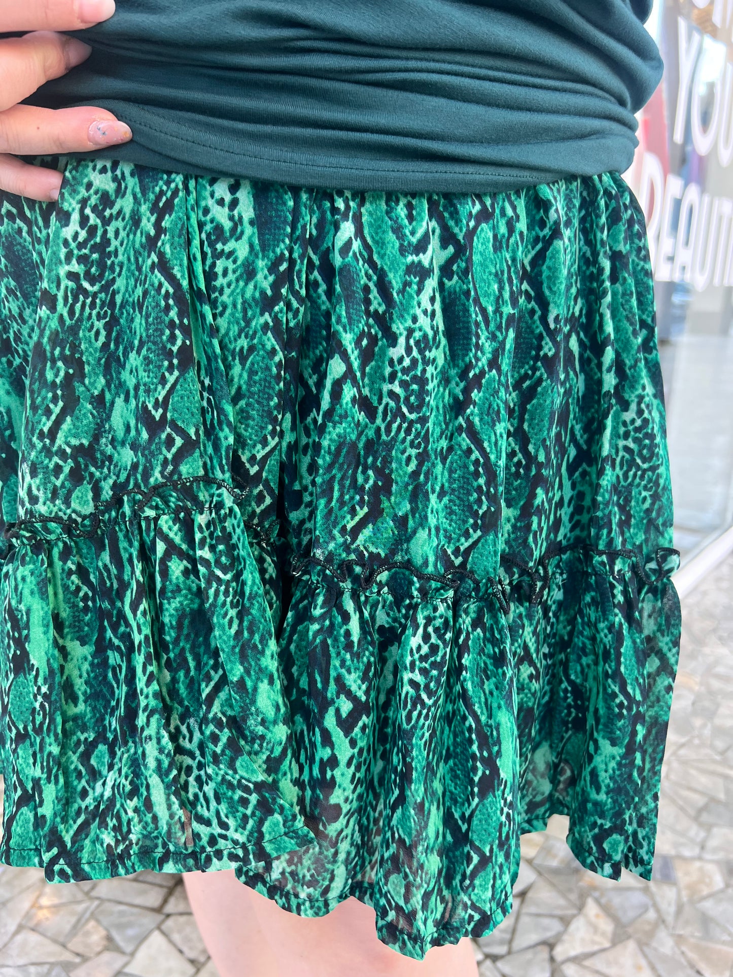 Skirt 12725 fantasy - GREEN