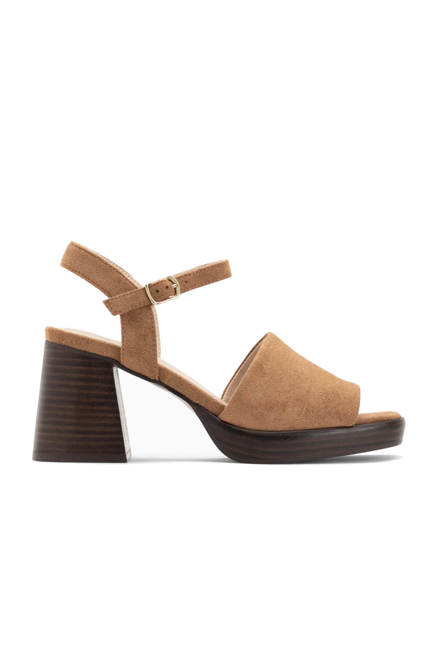 SD2692 suede shoes with heels - CAMEL