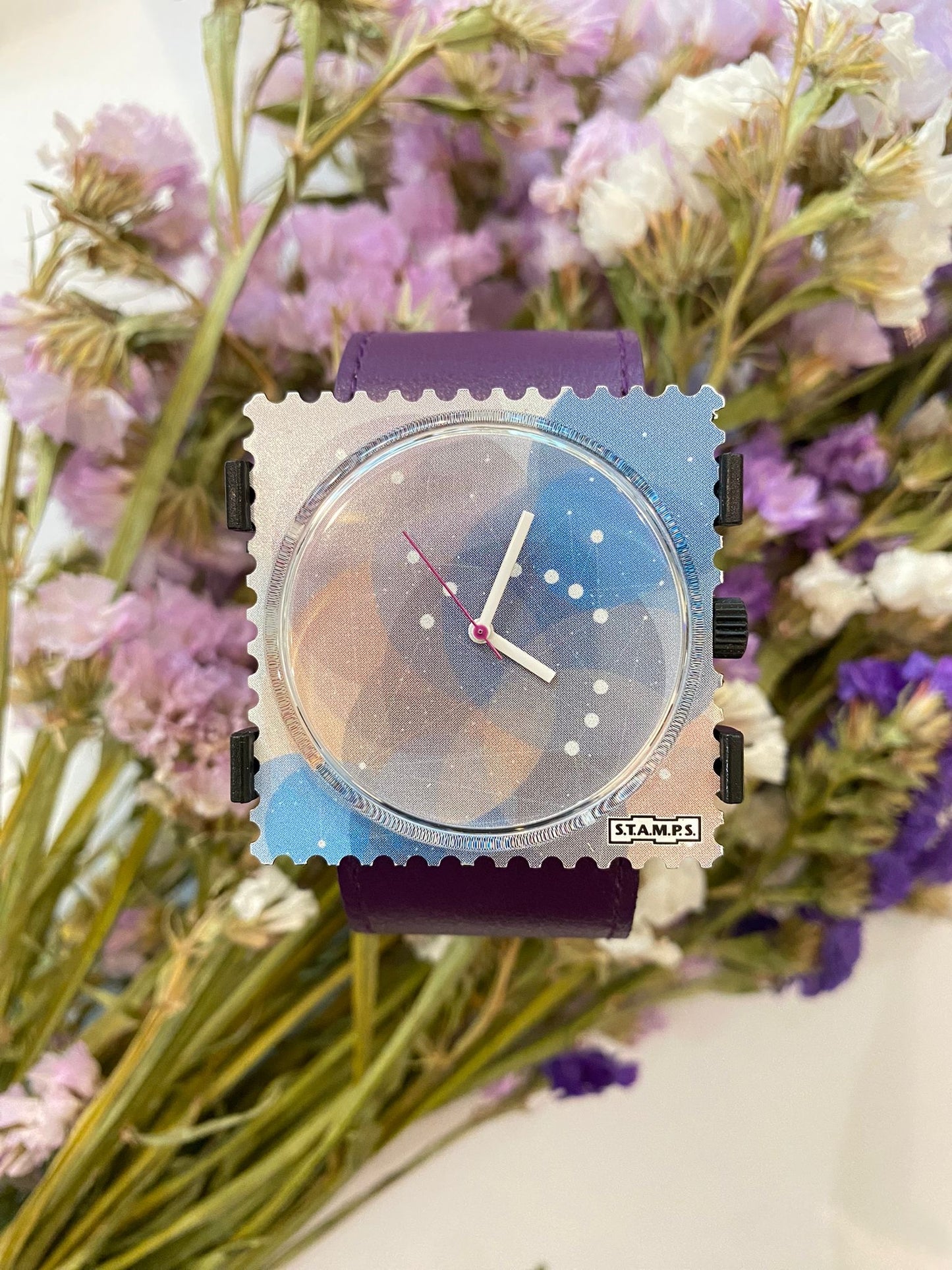 Orologio STAMPS 08 nebulosa - VIOLA