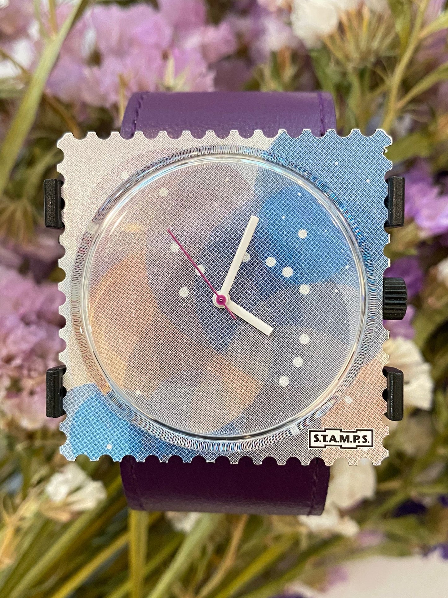 Orologio STAMPS 08 nebulosa - VIOLA