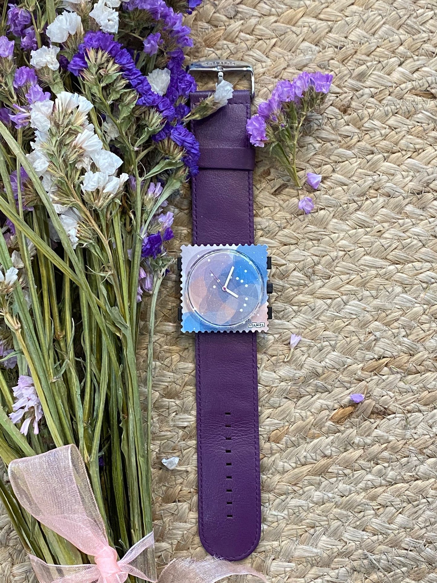 Orologio STAMPS 08 nebulosa - VIOLA