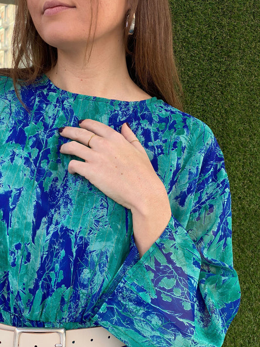 Abito 14173 fantasia - BLUE