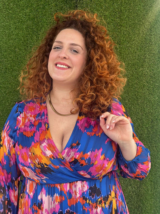 Abito 12491 fantasia - BLUE