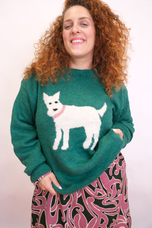 Maglia fantasia cane - VERDE