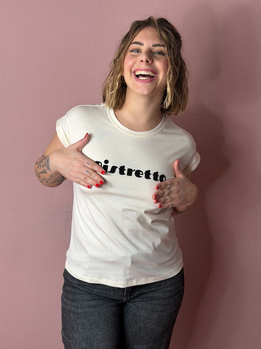 T-shirt stampa Ristretto - MARRONE