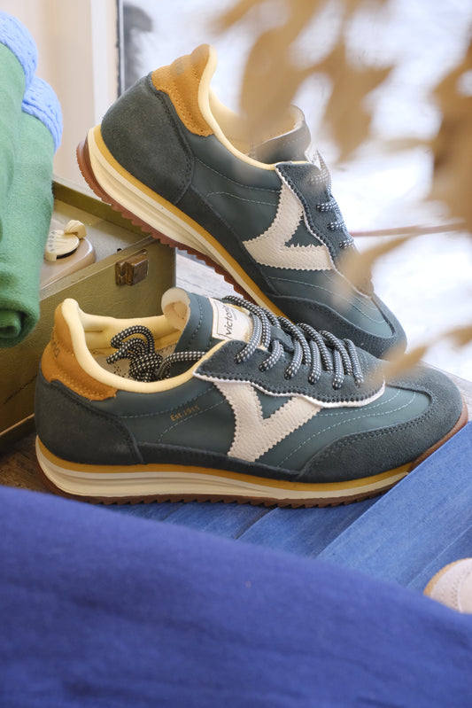 Sneakers camoscio - VERDE