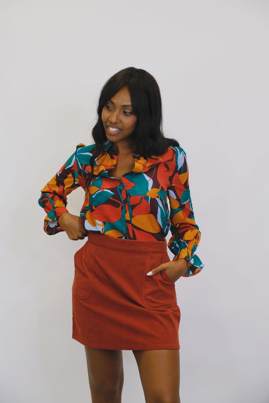 Camicia fantasia foliage - MULTICOLOR