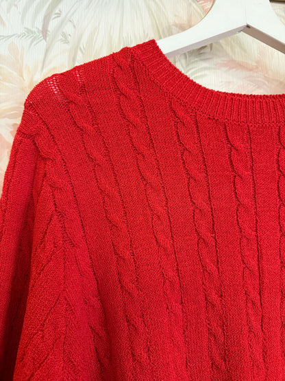 Maglia 51C/10320 Semplice Lavorata - ROSSO