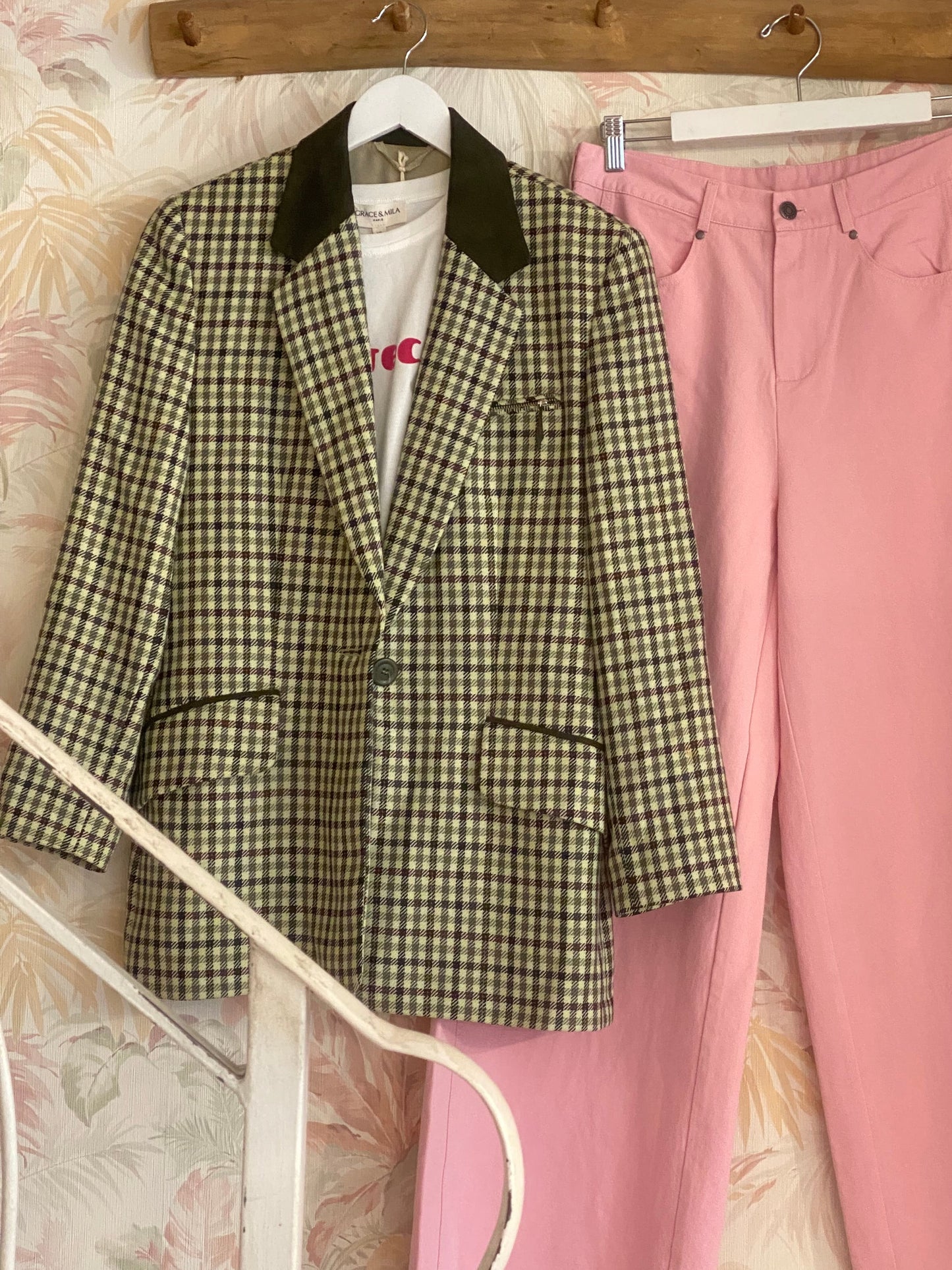 Pantaloni a palazzo tinta unita - ROSA