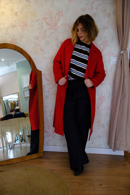 Cappotto lana - ROSSO