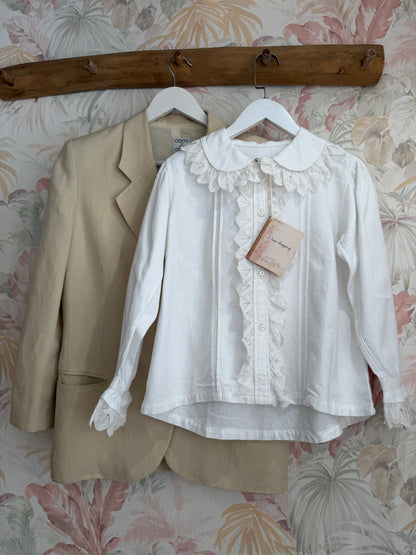 Camicia Vintage pizzo - BIANCO