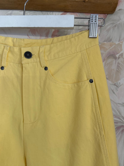 Pantaloni a palazzo tinta unita - GIALLO