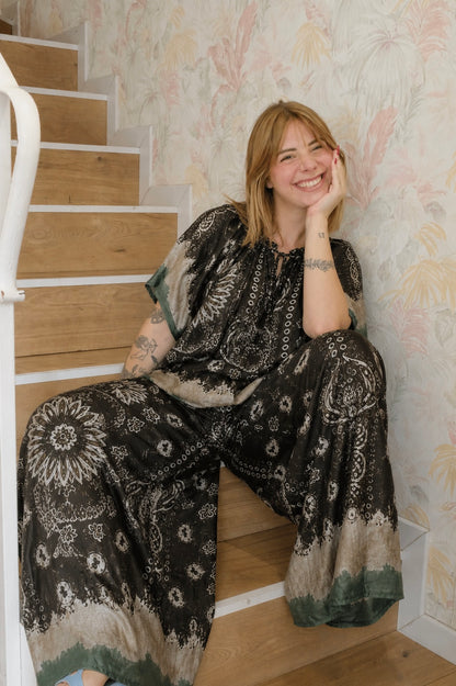 Pantalone bandana - MARRONE