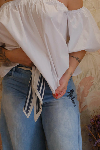 Blusa a palloncino - BIANCO