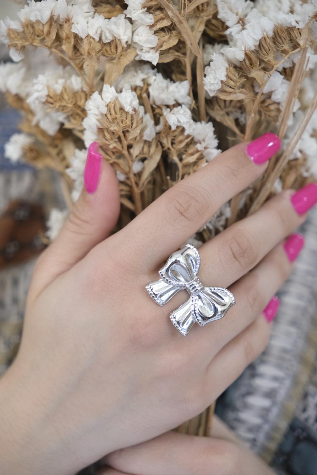 Anello IK12 Fiocco Grande - ARGENTO