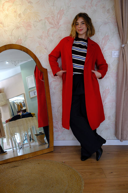 Cappotto lana - ROSSO