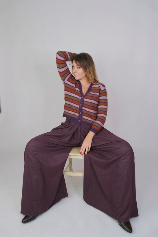 Pantaloni a gamba larga e pence - BORDEAUX